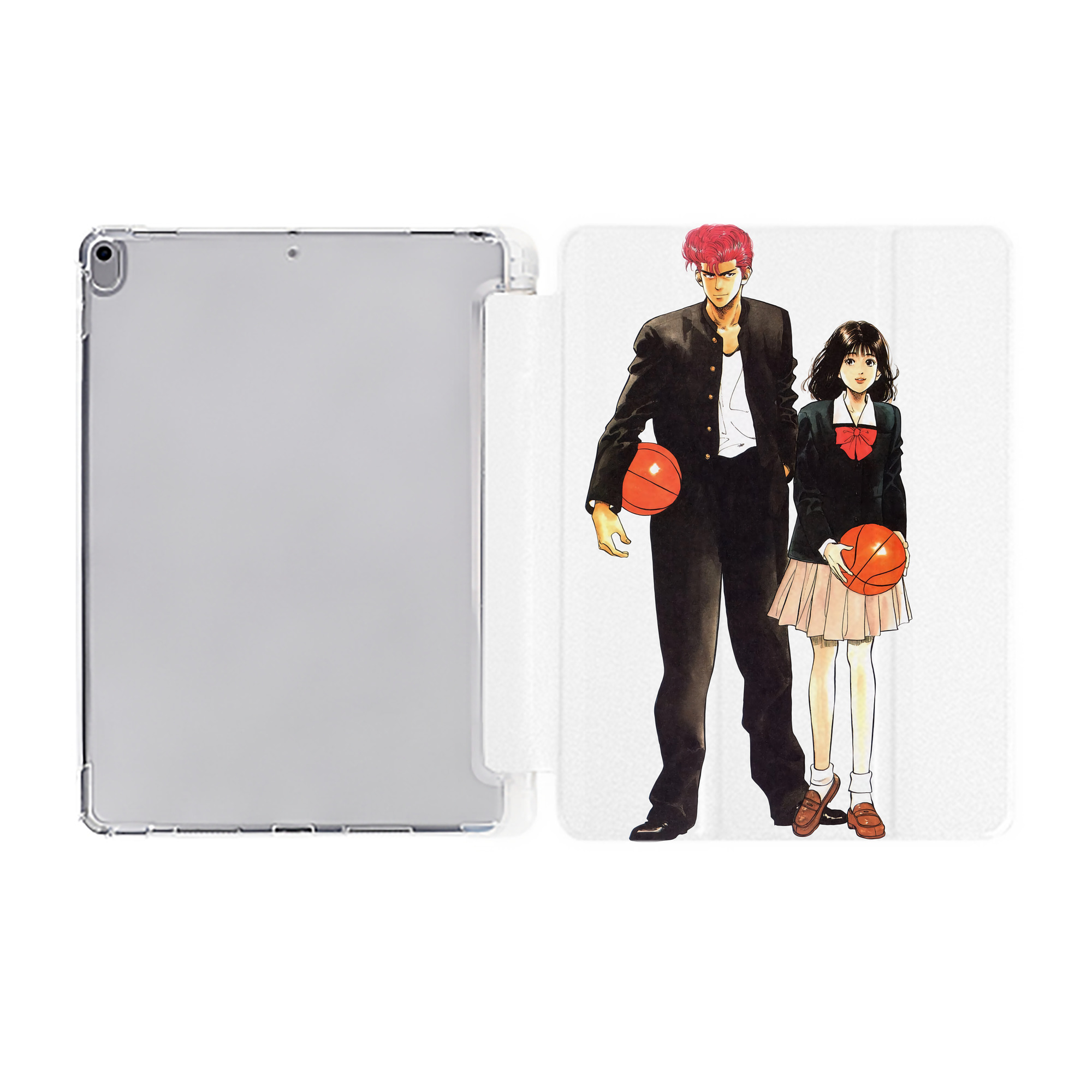 （画像用） SLAM DUNK／スラムダンク IPad ケース ペン収納付き 三つ折りスタンド PUレザー×シリコン 対応機種9.5/10.5/10.9インチ